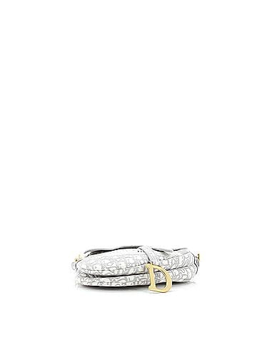 Christian Dior Saddle Handbag Logo Embroidered Oblique Canvas Medium (view 2)