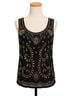 Passport 100% Polyester Floral Paisley Gold Silver Blue Tank Top Size S - photo 1