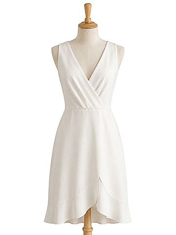 Betsey Johnson Scuba Crepe Faux Wrap Tank Cocktail Dress (view 1)