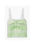 LoveShackFancy 100% Polyester Green White Tank Top Size XL - photo 3