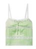 LoveShackFancy 100% Polyester Green White Tank Top Size XL - photo 1