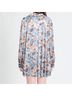 Free People 100% Polyester Floral Blue Orange Casual Dress Size M - photo 5