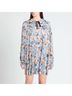 Free People 100% Polyester Floral Blue Orange Casual Dress Size M - photo 3