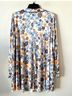 Free People 100% Polyester Floral Blue Orange Casual Dress Size M - photo 9