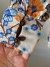Free People 100% Polyester Floral Blue Orange Casual Dress Size M - photo 8