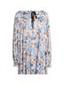 Free People 100% Polyester Floral Blue Orange Casual Dress Size M - photo 4