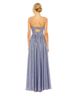 Mac Duggal 100% Polyester Print Blue Gold Cocktail Dress Size 12 - photo 2