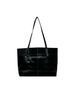 Kattee 100% Leather Solid Black Tote One size - photo 2