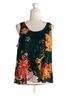 Johnny Was 100% Silk Floral Green Tank Top Size M - photo 2