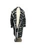 Veronica Beard Plaid Black White Yellow Coat Size M - photo 9