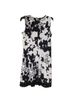 Studio One 100% Polyester Floral Black White Casual Dress Size 6 - photo 2
