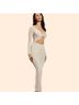 Meshki Solid Tan Ivory Casual Dress Size XS - photo 5
