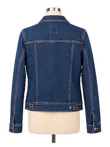 Old Navy stretch, classic, but in front, minimalist, fitted, Long sleeves, casual chic, everyday Denim Jacket (view 2)