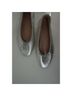 Mango 100% Faux Leather Solid Silver Flats Size 9 - photo 3