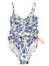 Hutch Floral Blue White One Piece Swimsuit Size L - photo 1