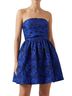 Amanda Uprichard 100% Polyester Floral Blue Cocktail Dress Size S - photo 1
