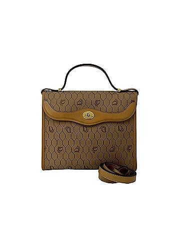 Christian Dior Christian Dior Vintage Honeycomb Pattern Logo Hardware Leather 2-Way Handbag/Shoulder Bag Beige 31734 (view 1)