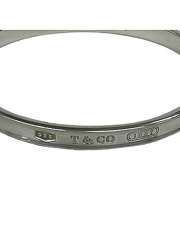 Tiffany & Co. TIFFANY&Co. Tiffany Logo Engraved Narrow Bangle, Sterling Silver 925 Bracelet, Accessory, 95430 (view 2)