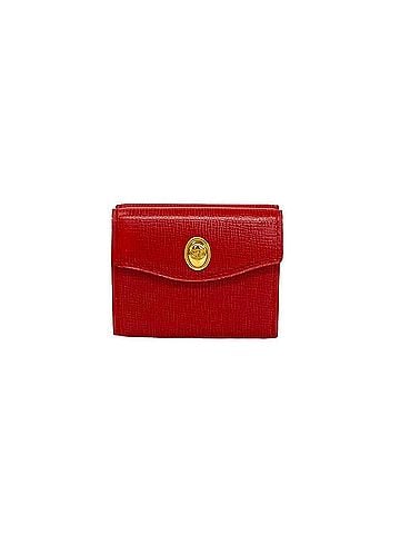 Christian Dior Christian Dior Vintage CD Logo Hardware Leather Tri-fold Mini Wallet Red 42959 (view 1)