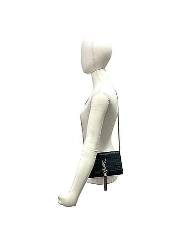 Saint Laurent Yves Saint Laurent SAINT LAURENT PARIS YSL Logo Hardware Leather Chain Mini Shoulder Bag Pouch Black 27165 (view 2)