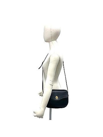 Christian Dior Christian Dior Vintage CD Logo Hardware Leather Shoulder Bag Pouch Sacoche Black 25147 (view 2)