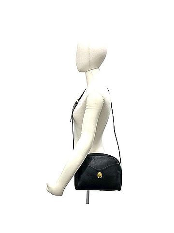 Christian Dior Christian Dior Vintage CD Logo Hardware Leather Shoulder Bag Pouch Black 21811 (view 2)