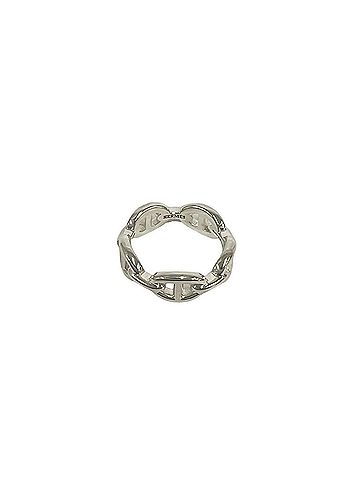 Hermès HERMES Chaine d'Ancre Enchainée Ring, Sterling Silver 925, Accessory, Item No. 35517 (view 1)