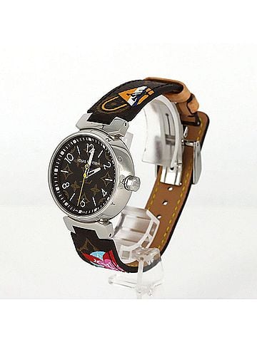 Louis Vuitton Louis Vuitton Tambour Monogram QA071 SS Quartz Watch (view 2)