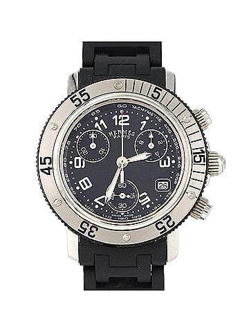 Hermès Hermes Clipper Diver Chronograph CL2.315 Stainless Steel x Rubber Quartz Watch (view 1)