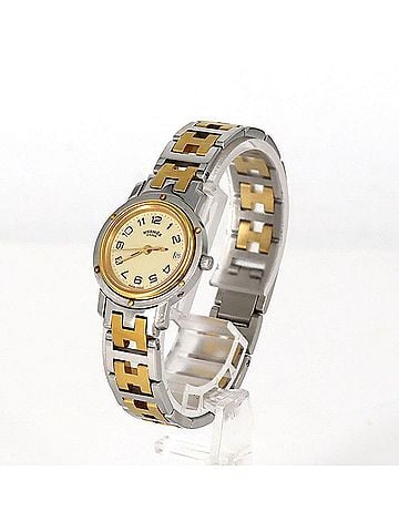 Hermès Hermes Clipper Combination SSxGP Quartz Watch (view 2)