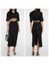 Christopher Esber Plaid Solid Black Cocktail Dress Size 8 - photo 3