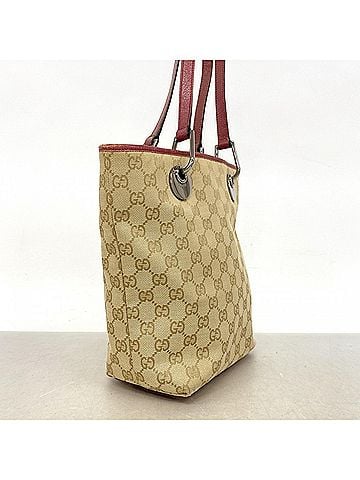 Gucci Gucci GG Canvas Tote Bag 120840 Beige Bordeaux Women's (view 2)