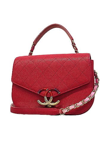 Chanel Chanel Matelassé Chain Shoulder Bag, Caviar Leather, Pink, 2-way Bag for Women, P2881360 (view 1)