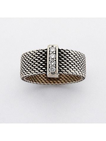 Tiffany & Co. Tiffany & Co. Somerset Ring, 4PD (4 Diamonds), Sterling Silver 925, Women's (view 2)