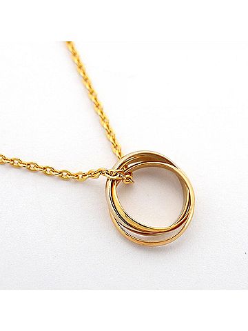 Cartier Cartier Baby Trinity Necklace, available in 18K Yellow Gold (KYG), White (18KWG), and Pink (18KPG) for women. (view 2)