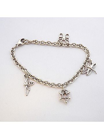 Tiffany & Co. Tiffany & Co. Bracelet with Dragonfly, Turtle, Bee, and Butterfly Design, Sterling Silver 925, Women's (view 2)