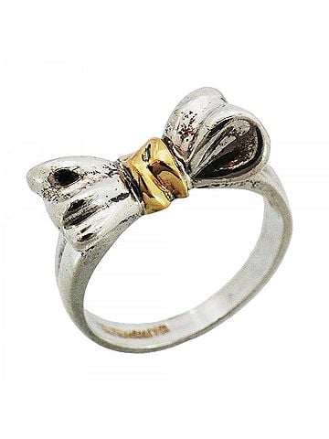 Tiffany & Co. Tiffany & Co. Ribbon Motif Ring, 18K Yellow Gold (KYG), Sterling Silver 925 (Women's) (view 1)