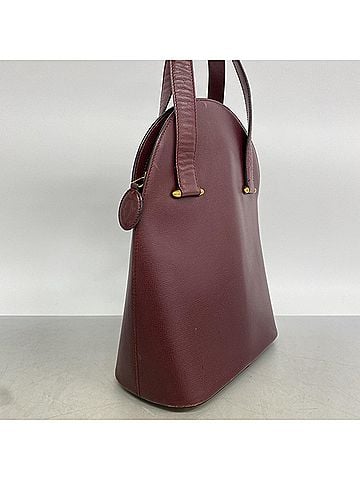 Cartier Cartier Must Leather Handbag, Bordeaux, Women's (view 2)