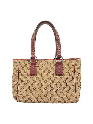Gucci Gucci GG Canvas Tote Bag 113019 Beige Brown Women's (view 1)
