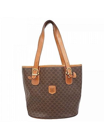 Céline Celine Macadam Tote Bag, Brown, Women's (view 1)