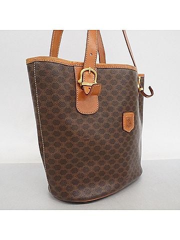 Céline Celine Macadam Tote Bag, Brown, Women's (view 2)