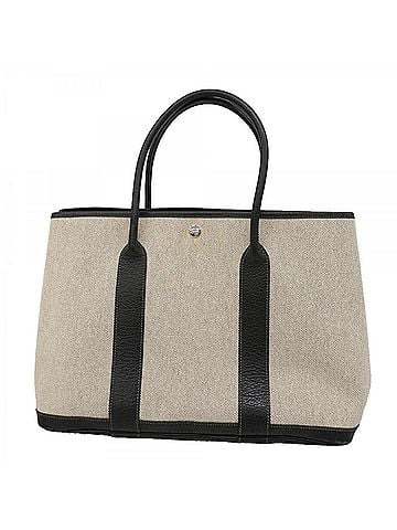 Hermès Hermes Garden PM Tote Bag, Toile H, Black, ?J stamp, Women's (view 1)
