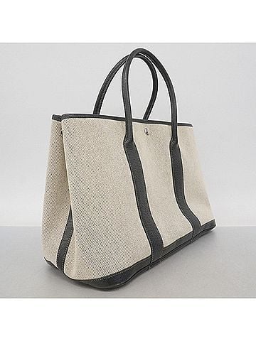 Hermès Hermes Garden PM Tote Bag, Toile H, Black, ?J stamp, Women's (view 2)