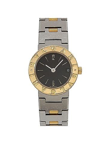 Bvlgari BVLGARI BB23SG Women's Watch Date Black YG Yellow Gold Quartz (view 1)
