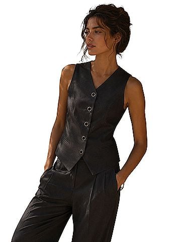 Reformation Aspen Linen Sleeveless Blouse (view 1)