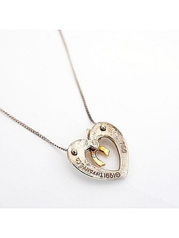 Tiffany & Co. Tiffany & Co. Necklace, Heart Ribbon Design, 18K Yellow Gold (KYG), Sterling Silver (925), Women's (view 2)