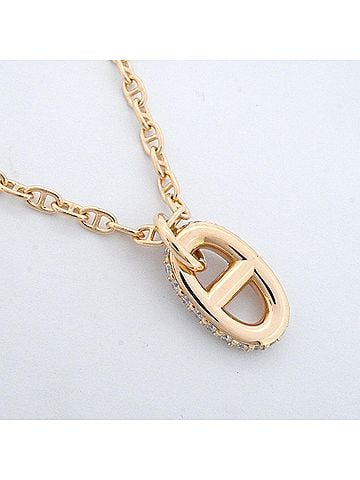 Hermès Hermes Farandole Necklace, 18KPG Pink Gold, Diamond, Women's (view 2)