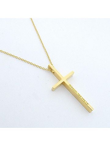 Tiffany & Co. Tiffany & Co. Cross Necklace, 18K Yellow Gold, Women's (view 2)
