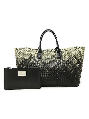 Bottega Veneta BOTTEGA VENETA Intrecciato Gradient Cabas GM Tote Bag, Leather, Clear Black, Item No. 113129 (view 2)