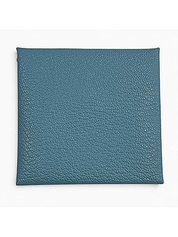 Hermès HERMES Bastia Verso New Denim Blue Havana Chevre Leather Silver Hardware Wallet/Coin Case W Stamp Made in France Women's (view 2)